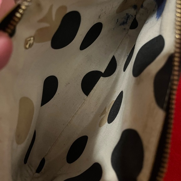 Y2K Kate Spade Black and White Clutch with Striped Design Polka dots - Picture 2 of 2